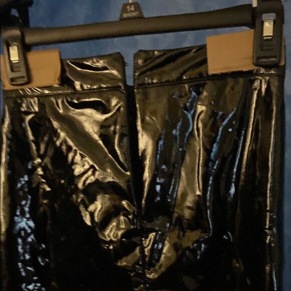 Tic Toc Black Skinny Vinyl Pants, Small, 1F-117B001 - Picture 6 of 8